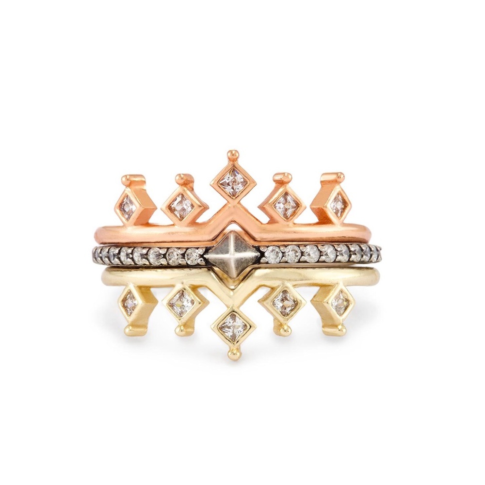 Kendra Scott Crown 3 Ring set